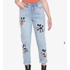 Her universe Mickey Mouse embroidered jeans